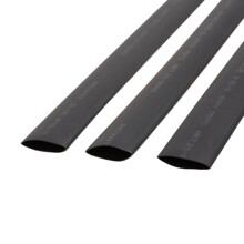 Набор термоусадочных трубок из 10-ти шт * 1 м, 18,0/6,0 мм, двухстенная клеевая цвет черный