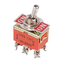 Тумблер 250V 15а (6c) on-on двухполюсный (KN-202) 1шт