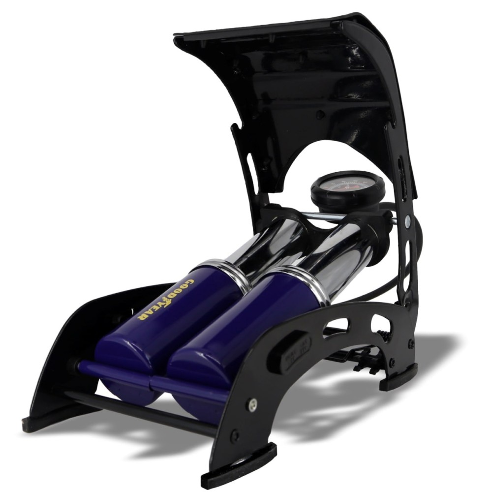 Насос ножной с манометром двухцилиндровый GY-F2C Насос ножной с манометром двухцилиндровый GY-F2C