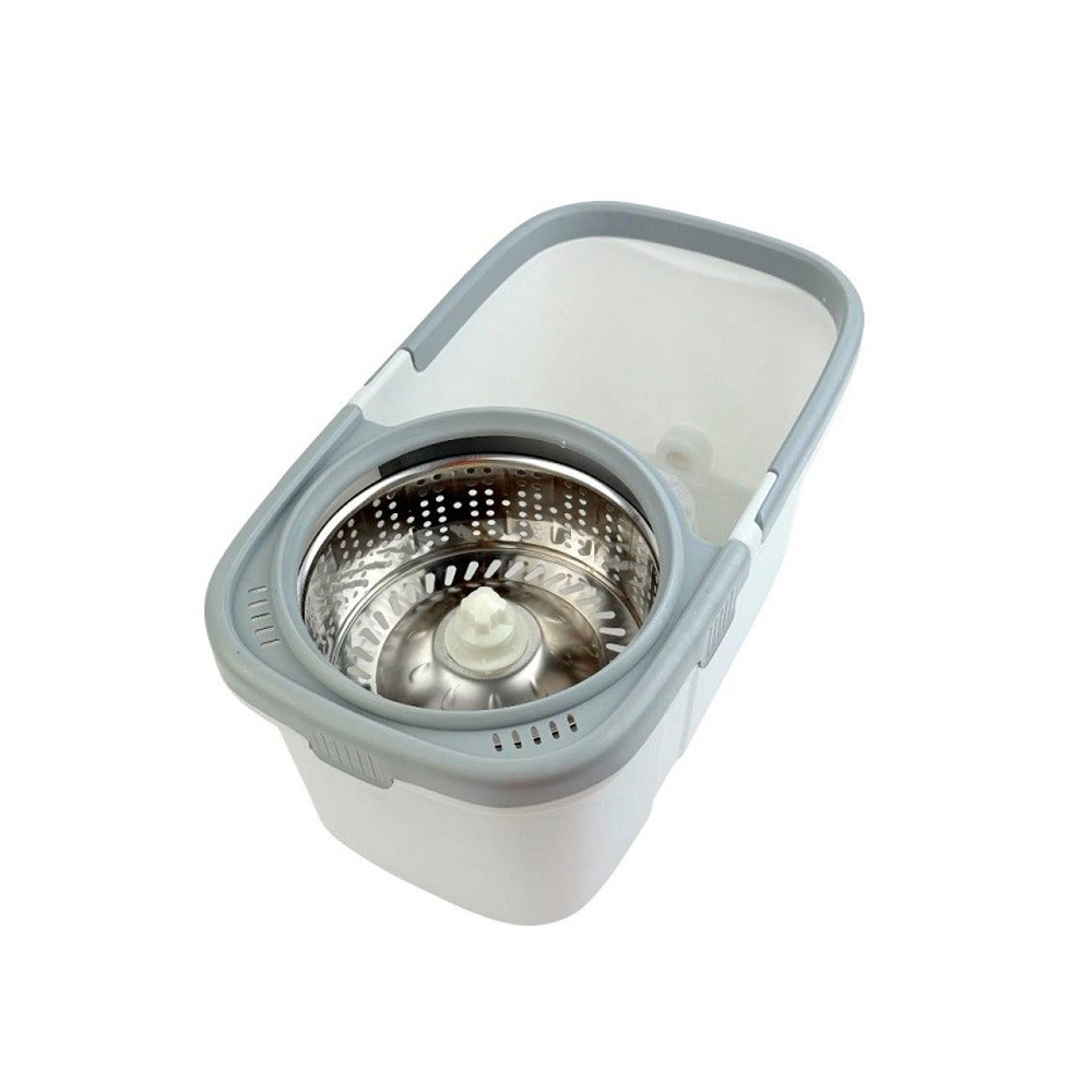 Ведро для мытья пола пластмассовое с металлическим отжимом + швабра + 2 насадки Ведро для мытья пола пластмассовое с металлическим отжимом + швабра + 2 насадки