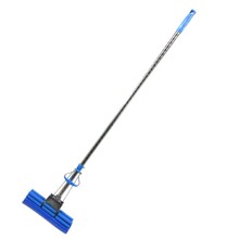 Швабра для пола губка косичка с 2-мя отжимами металлическая ручка 104*37,5 см