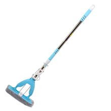 Швабра для пола губка тюльпан складная 28 см металлическая телескопическая ручка 114-141 см