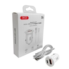 Телефонное азу 1 type-c/usb, 30 w, поддержка PD, + кабель Type-C, цвет белый