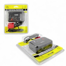 Разветвитель прикуривателя 3 гнезда + 2 USB + 2 Type-C, 120W, 12/24В
