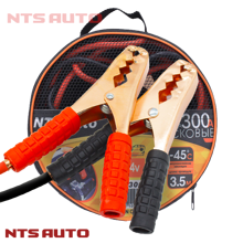 Провода пусковые 300 а - 3,5 м, 12-24 V красно-черные/10