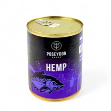 Прикормка POSEYDON варенная в банке, конопля 900 гр