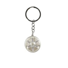 Брелок Диск колесный TE37 металл, цвет белый