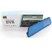 V-27 Видеорегистратор зеркало fq-g40, цвет рамки черный + камера заднего вида