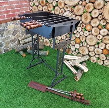 Мангал разборный Компакт - 2, д50* ш40* 12 глубина, высота общая 80, толщина металла 2,5 мм