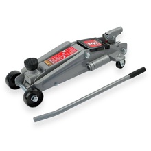 Домкрат гидравлический подкатной 3 т 150-530 мм, усиленный, с поворотным механизмом и с фиксатором, в кейсе