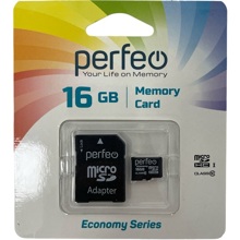 Карта памяти 16GB MicroSD 10 класс с адаптером