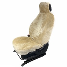 Накидка на переднее сиденье FRONT меринос xl из натуральной высококачественной овчины без подклады, цвет слоновая кость, с закрытыми боками