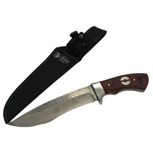 Нож охотничий, деревянная рукоятка, коричневый