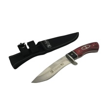 Нож охотничий, деревянная рукоятка, коричневый