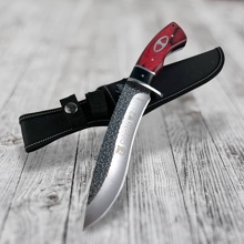 Нож охотничий, деревянная рукоятка, коричневый