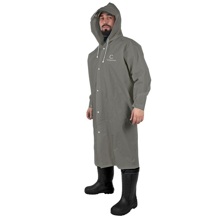 Плащ - дождевик EVA 72*125 см, плотный с козырьком на капюшоне и чехлом, цв серый, р. 52-54