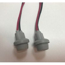 Патрон для лампы T10 (W5W) резиновый с медным проводом 140ммх0,5мм (без фиксаторов с юбкой)