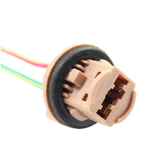 Патрон для лампы T20 (7440. W21. W3x16q) с медным проводом 130ммх0,75мм (4 фиксатора с кольцом)