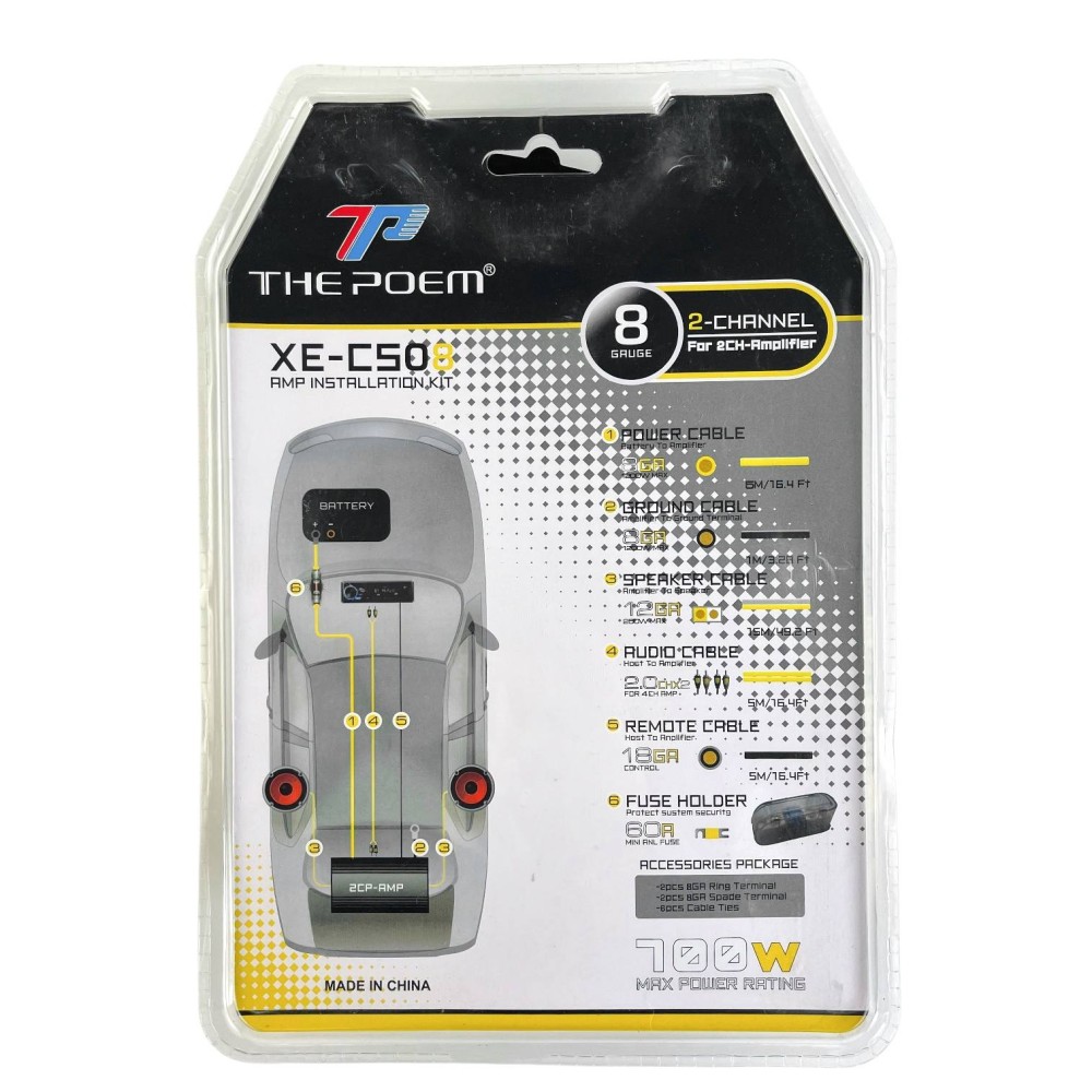 Провода для подключения автоакустики XE-CS08 5 м, 2-х каналь. Провода для подключения автоакустики XE-CS08 5 м, 2-х каналь.