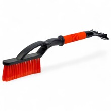 Скребок с щеткой м5 для удаления снега и льда с мягкой ручкой (61 см)