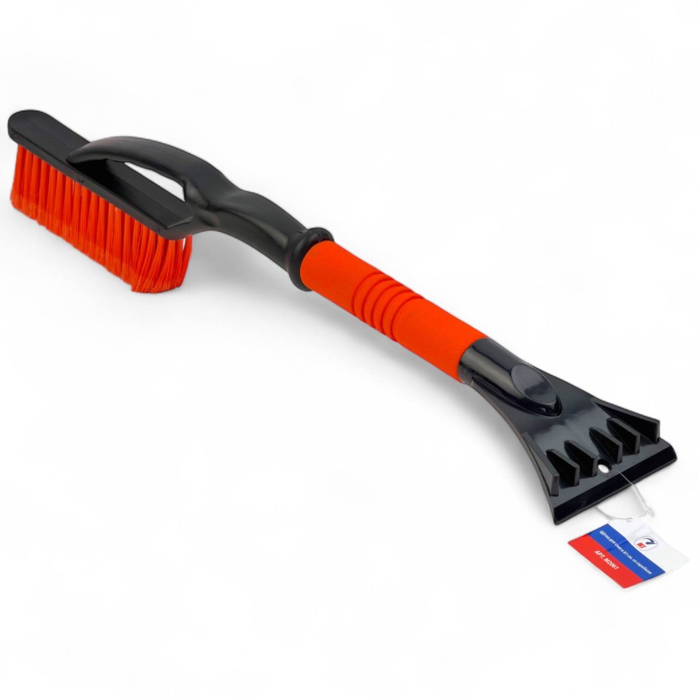 Скребок с щеткой м5 для удаления снега и льда с мягкой ручкой (61 см) Скребок с щеткой м5 для удаления снега и льда с мягкой ручкой (61 см)