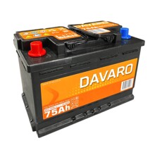 Акб davaro 6ст - 75 п п