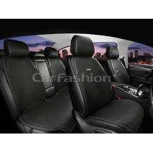 Комплект накидок на весь салон PLUS 2D SLEEK, материал полиэстер + экоКожа, цвет черный, строчка серая, кант черный