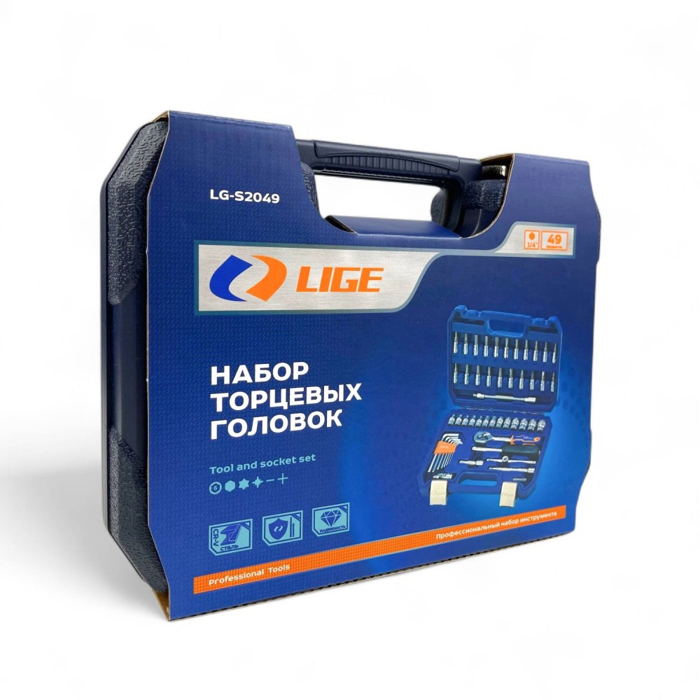 Набор головок торцевых 49 предметов 1/4 шестигранные в кейсе Набор головок торцевых 49 предметов 1/4 шестигранные в кейсе