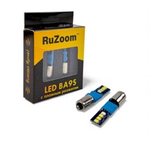 Светодиод T4 (BA9S) плавный розжиг (Синий/белый) 12V 2шт