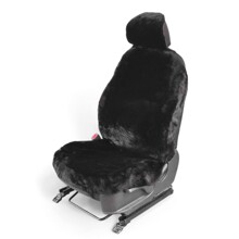 Накидка на переднее сиденье FRONT австралия из натуральной высококачественной овчины без подклады, цвет горький шоколад с закрытыми боками