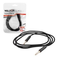 Телефонный кабель aux аудио, 3,5мм WCA-174, материал нейлон в пакете, цвет черный