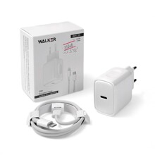 Телефонное сетевое зу type-c 2в1, 3A,25 Вт, поддержка PD, + кабель Lightning, цвет белый