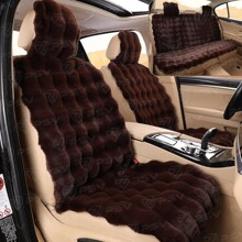 Комплект накидок на весь салон из искусственного меха REX LUX PLUS, цвет темно-коричневый