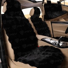 Комплект накидок на весь салон из искусственного меха REX LUX PLUS, цвет черный