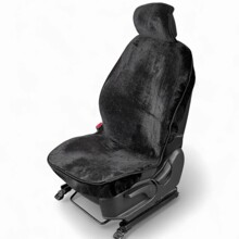 Комплект накидок на весь салон из эко-muton, закрытые бока, псп подклада, цвет черный