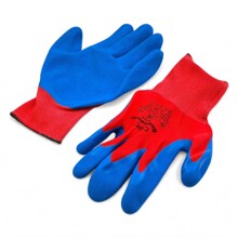 Перчатки нитрил рефлённые, цвет оранжевый/черный, красный/синий