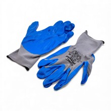 Перчатки нитрил рефленные, цвет серый/синий, синий/синий размер 9,10,11