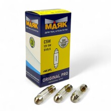 Лампа 12V C5W 39 mm SV8.5 (10шт)