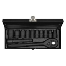 Набор торцевых головок с ключом-трещоткой, 12 предм. профи