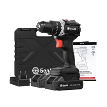 Дрель-шуруповерт ударная, бесщеточная, 18V 55Hm, в кейсе, 2 акб (1500+2000) белак