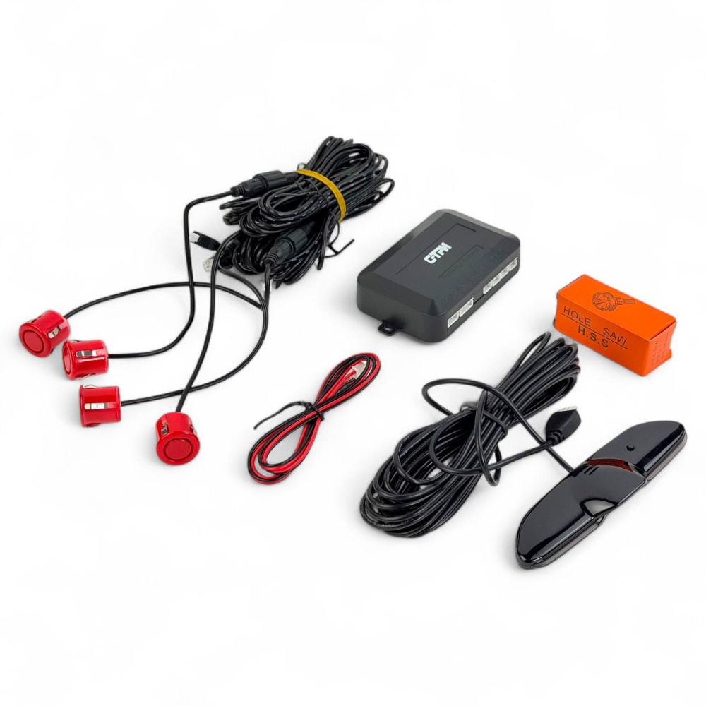 Радар парковочный CT 007 RED 4 датчика Голосовое сопровождение, цвет красный Радар парковочный CT 007 RED 4 датчика Голосовое сопровождение, цвет красный