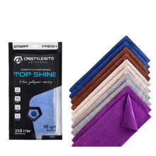 Набор салфеток из 10-ти шт 35*40 см микрофибра CA-841 Top Shine