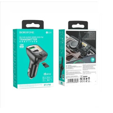 FM-Модулятор Bluetooth + 2 USB(18W) TF-card, в прикуриватель цвет черный