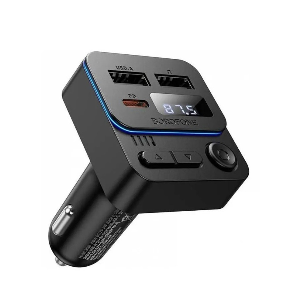 FM-Модулятор Bluetooth + 2 USB(3A) +1 Type-C(3A), подсветка, TF-card, в прикуриватель цвет черный FM-Модулятор Bluetooth + 2 USB(3A) +1 Type-C(3A), подсветка, TF-card, в прикуриватель цвет черный