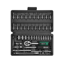 Набор инструмента 46 предметов хром 1/2, 1/4