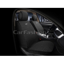 Накидки на передние сиденья ICEBERG FRONT, искусственный шелк, цвет черный/черный/т.серый