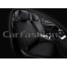 Накидки на передние сиденья FRONT SOTA, велюр, цвет черный, строчка черный, кант синий