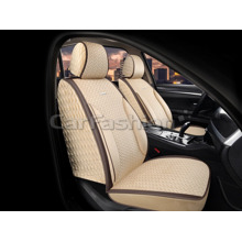 Накидки на передние сиденья FRONT SHEVRON, Велюр + ЭкоКожа, цвет бежевый/коричневый/бежевый/коричневый