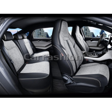 Комплект чехлов на весь салон 5D PULLMAN PLUS, цвет серый/черный/серый