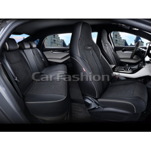 Комплект чехлов на весь салон 5D PULLMAN PLUS, цвет черный/черный/серый